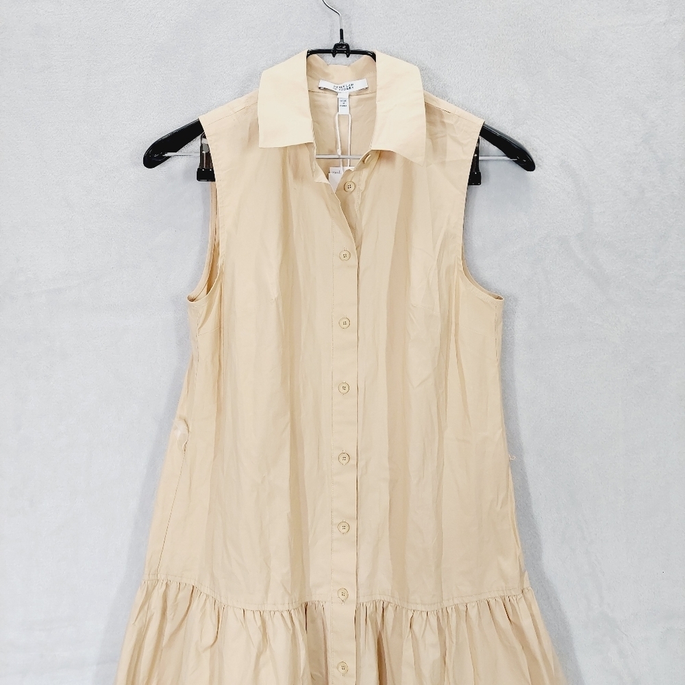 New Derek Lam 10 Crosby Tami Mixed Media Cotton Shirtdress P6967 - Picture 4 of 10